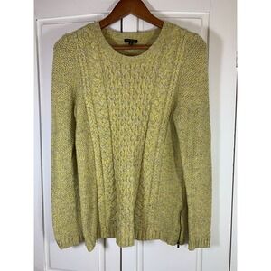 Talbots Sweater Womens Small Merino Wool Blend Cable Knit Classic Hygge‎ Preppy